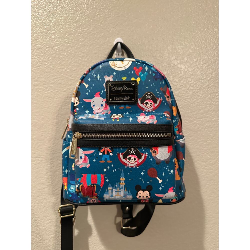 NWOT Disney Parks Disneyland and Walt World Chibi Character Loungefly Backpack